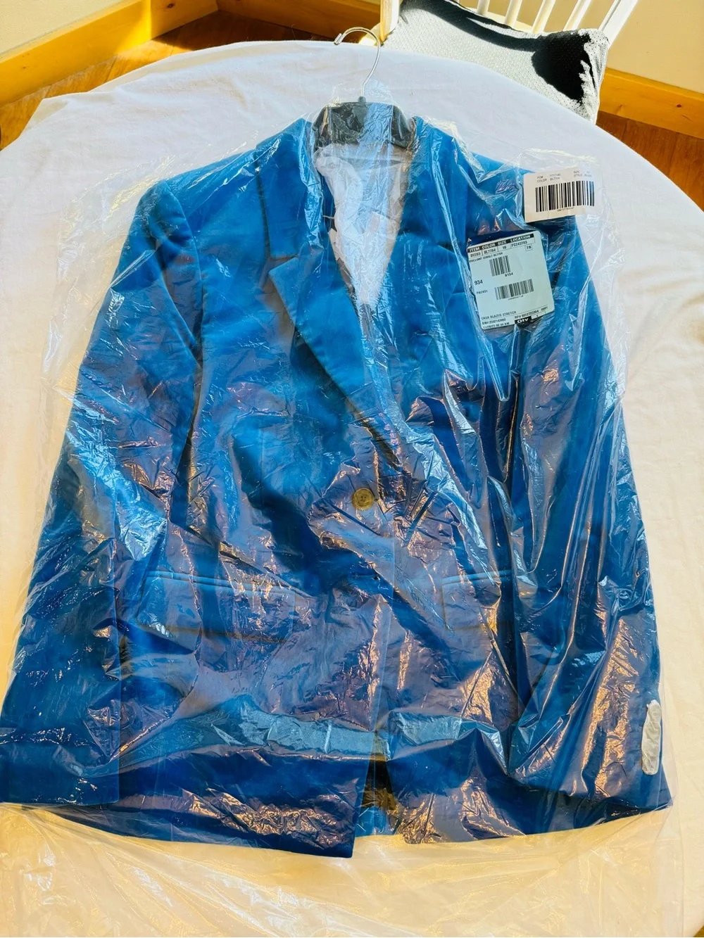 NWT J.Crew Blue Stretch Velvet Suit Set - Size 10 Blazer & Pants
